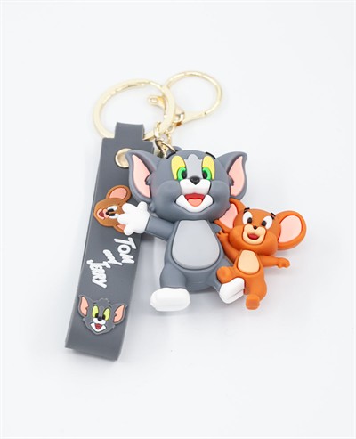 Tom ve Jerry Büyük Silikon Anahtarlık Asortili 12'li Paket
