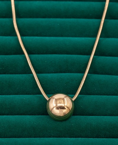 Yuvarlak Uçlu Sarı Çelik Kolye