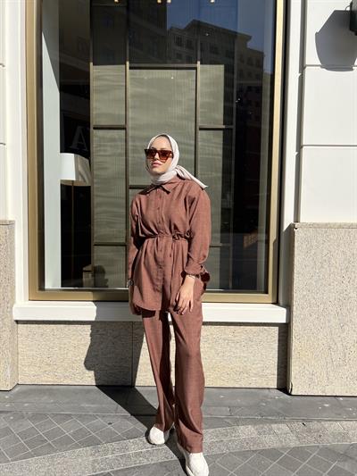 CASUAL TAKIM - KAHVERENGİ