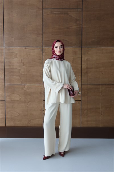 Mirella Pantolonlu Takım - Bej