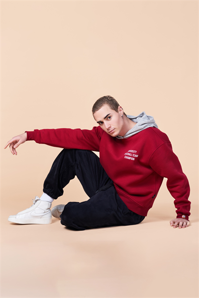Brooklyn Sahip Hoodie Bordo