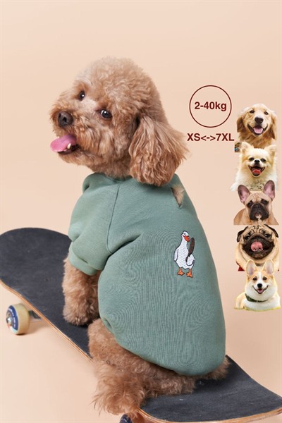 Köpek kıyafeti, Duck Dash Köpek sweatshirt, Küçük ırk köpek kıyafeti 0-38kg