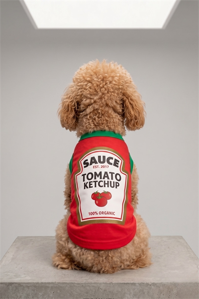 Salya Store Mustard - Ketchup Yazlık Köpek Atlet Kedi,köpek Kıyafeti 