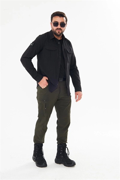 4lü Set Haki-Siyah Kombin