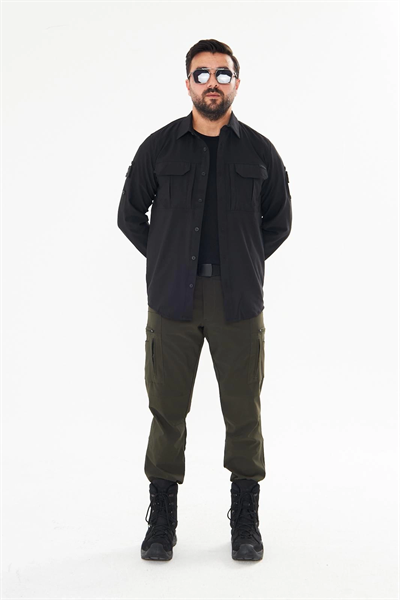 4lü Set Haki-Siyah Kombin