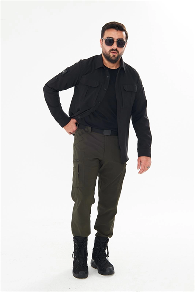 4lü Set Haki-Siyah Kombin