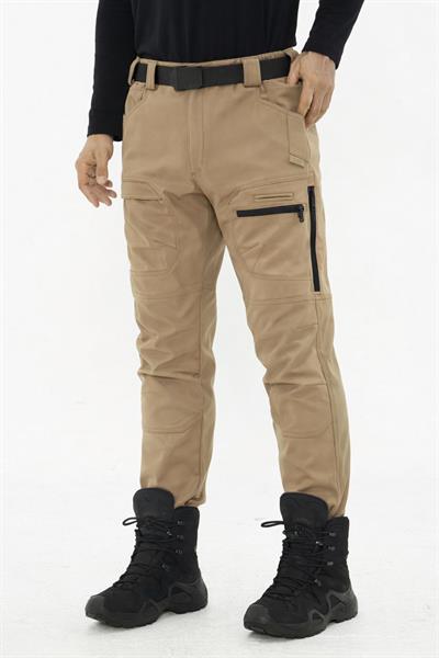 504 Taktikal Havalandırmalı Kışlık Softshel İçi Polarlı Çöl Pantolon