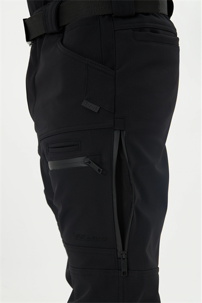 504 Taktikal Havalandırmalı Kışlık Softshel İçi Polarlı Siyah Pantolon