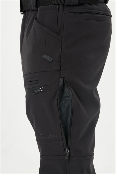 504 Taktikal Havalandırmalı Kışlık Softshel İçi Polarlı Antrasit Pantolon