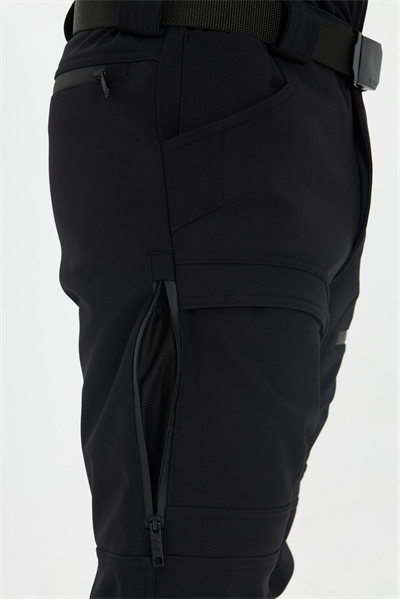 504 Taktikal Havalandırmalı Kışlık Softshel İçi Polarlı Siyah Pantolon