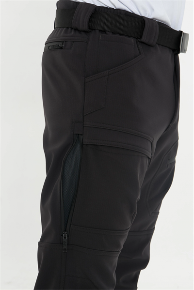 504 Taktikal Havalandırmalı Kışlık Softshel İçi Polarlı Antrasit Pantolon