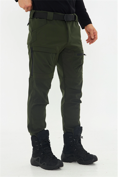 504 Taktikal Havalandırmalı Kışlık Softshel İçi Polarlı Haki Pantolon