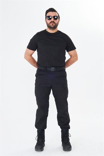 507 Ripstop Kumaş Mevsimlik Taktikal Siyah Pantolon Regular Kesim