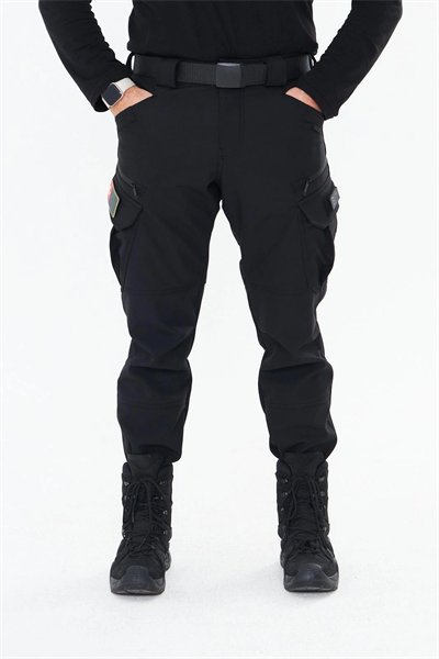 508 Kışlık Softshel İçi Polarlı Siyah Pantolon