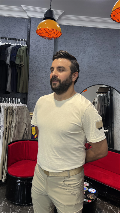 Açık Çöl Bisiklet Yaka T-Shirt