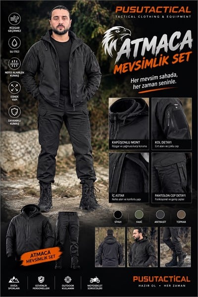 Atmaca Mevsimlik (507)'li Siyah Set