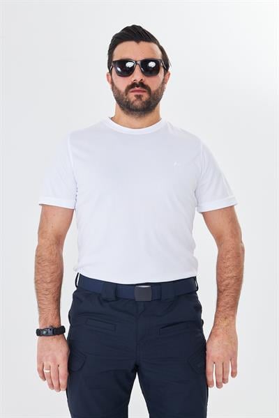 Dry Touch Kumaş Likralı T-shirt Beyaz