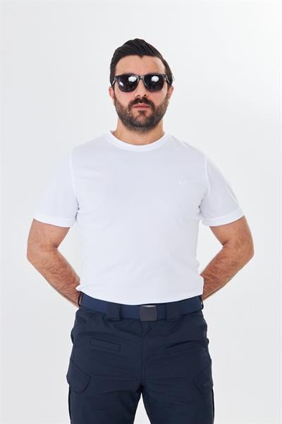 Dry Touch Kumaş Likralı T-shirt Beyaz