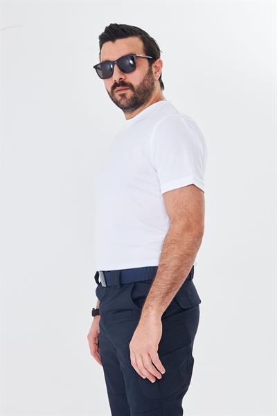 Dry Touch Kumaş Likralı T-shirt Beyaz