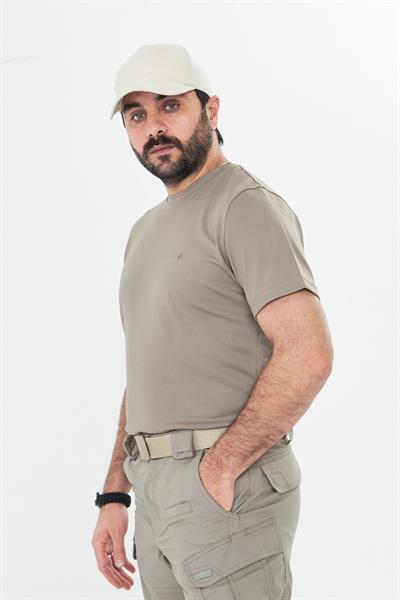 Dry Touch Kumaş Likralı T-shirt Çöl