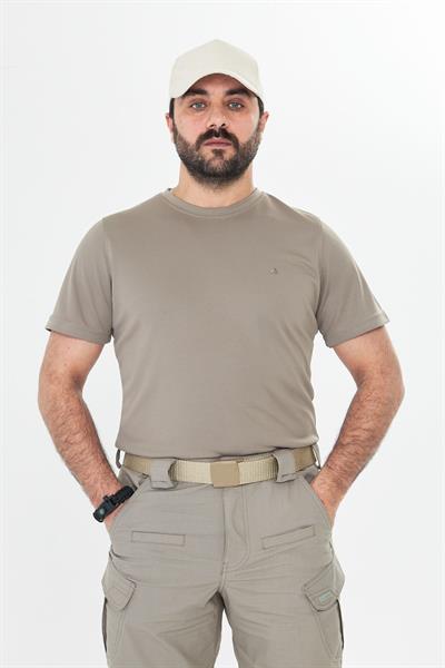 Dry Touch Kumaş Likralı T-shirt Çöl