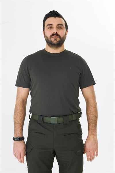 Dry Touch Kumaş Likralı T-shirt Haki