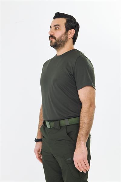 Dry Touch Kumaş Likralı T-shirt Haki