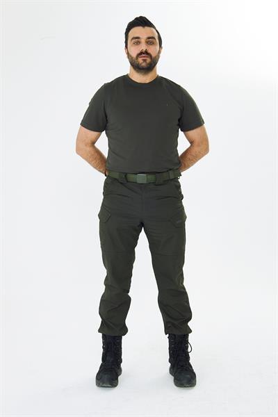 Dry Touch Kumaş Likralı T-shirt Haki