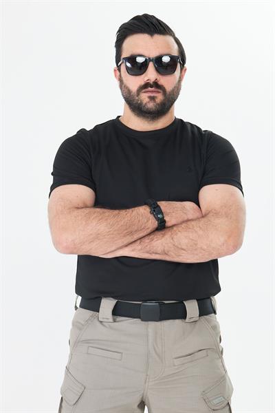 Dry Touch Kumaş Likralı T-shirt Siyah