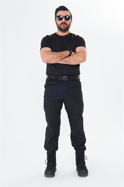 Dry Touch Kumaş Likralı T-shirt Siyah