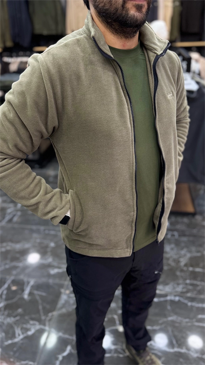 DÜZ POLAR HIRKA HAKİ