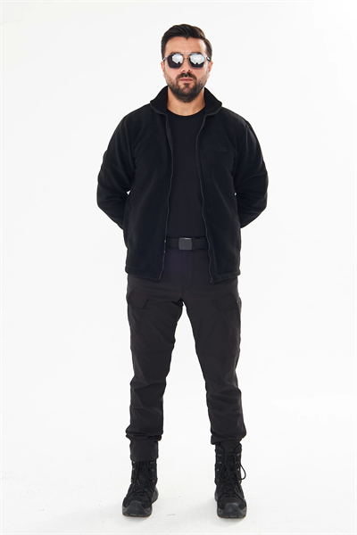 DÜZ POLAR HIRKA SİYAH