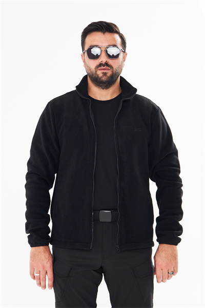 DÜZ POLAR HIRKA SİYAH