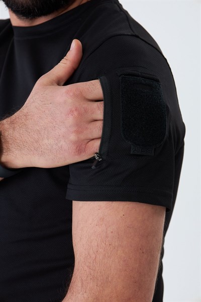 İSSİ 404 Patchli Dry Touch Tshirt Siyah