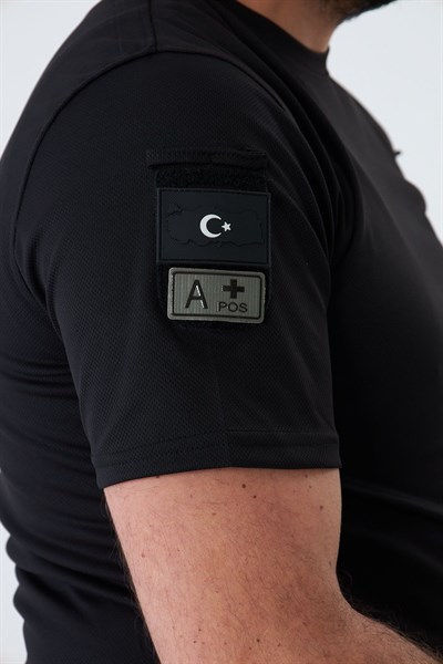 İSSİ 404 Patchli Dry Touch Tshirt Siyah