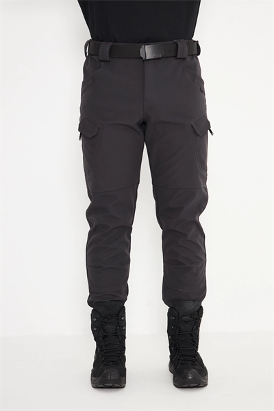 İSSİ 500 Taktikal Kışlık Softshel İçi Polarlı Antrasit Pantolon