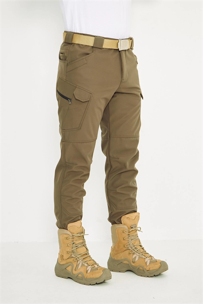 İSSİ 500 Taktikal Kışlık Softshel İçi Polarlı Çöl Pantolon