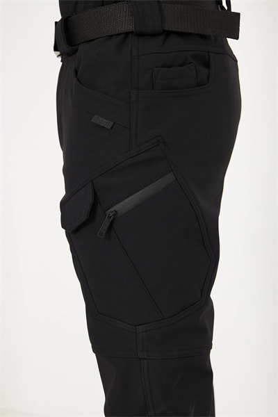 İSSİ 500 Taktikal Kışlık Softshel İçi Polarlı Siyah Pantolon