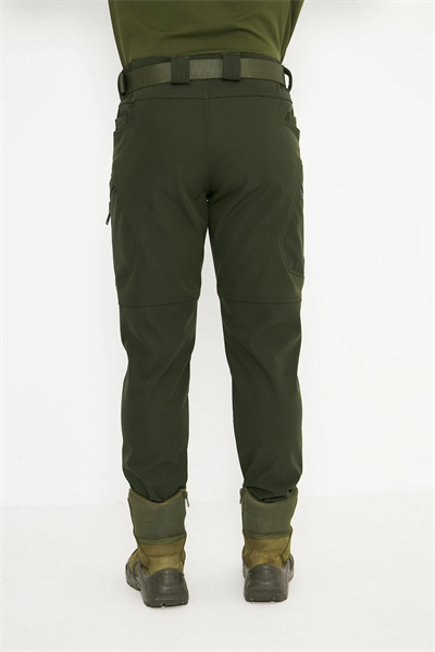 İSSİ 500 Taktikal Kışlık Softshel İçi Polarlı Haki Pantolon