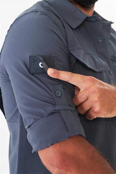 İssi 706 Taktik Tek Bayrak Pençli Antrasit Gömlek