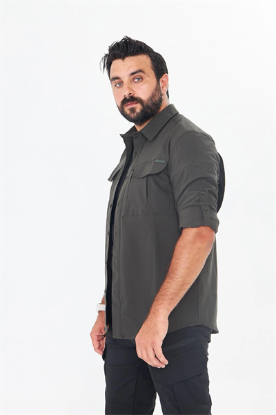 İssi 706 Taktik Tek Bayrak Pençli Haki Gömlek