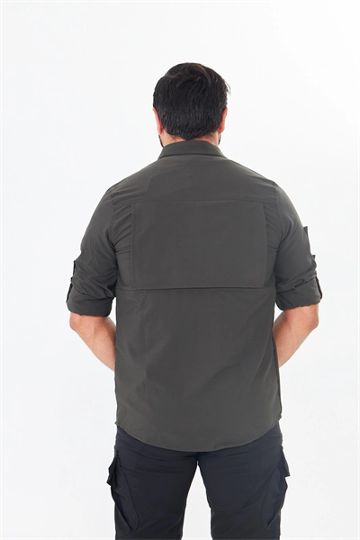 İssi 706 Taktik Tek Bayrak Pençli Haki Gömlek