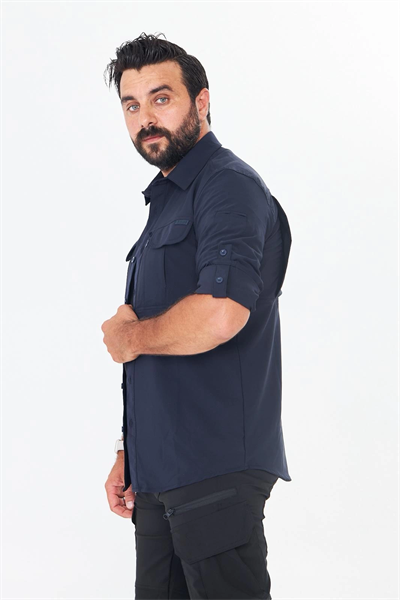 İssi 706 Taktik Tek Bayrak Pençli Lacivert Gömlek