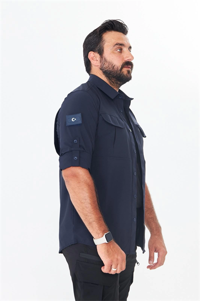 İssi 706 Taktik Tek Bayrak Pençli Lacivert Gömlek