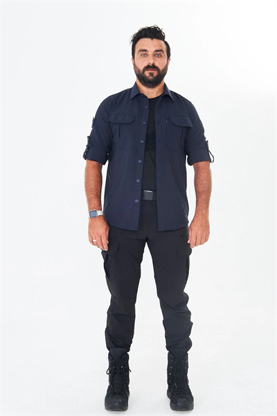 İssi 706 Taktik Tek Bayrak Pençli Lacivert Gömlek