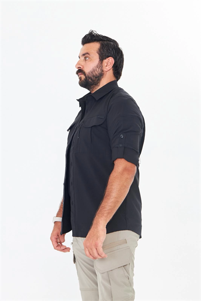 İssi 706 Taktik Tek Bayrak Pençli Siyah Gömlek