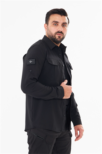 İSSİ 700 Battal Taktikal Pençli Siyah Gömlek