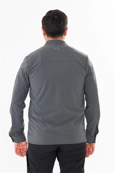 İssi İçi Astarlı Çıtlıçıtlı Gömlek Antrasit