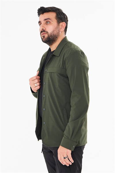 İssi İçi Astarlı Çıtlıçıtlı Gömlek Haki