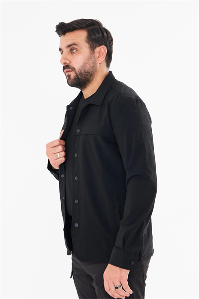 İssi İçi Astarlı Çıtlıçıtlı Gömlek Siyah